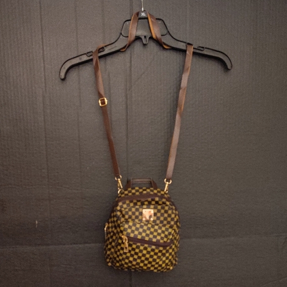 Bags | Stylish Checkered Mini Backpack | Poshmark